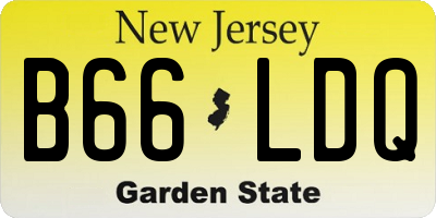 NJ license plate B66LDQ