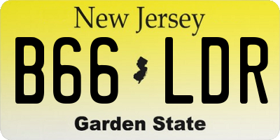 NJ license plate B66LDR