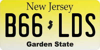NJ license plate B66LDS