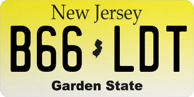 NJ license plate B66LDT