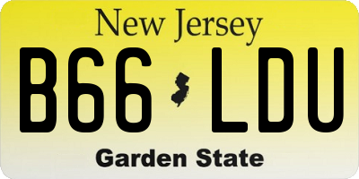 NJ license plate B66LDU
