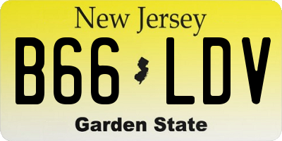 NJ license plate B66LDV