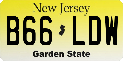 NJ license plate B66LDW