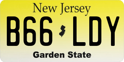 NJ license plate B66LDY