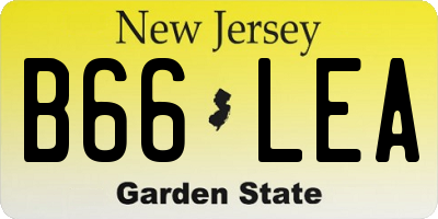 NJ license plate B66LEA