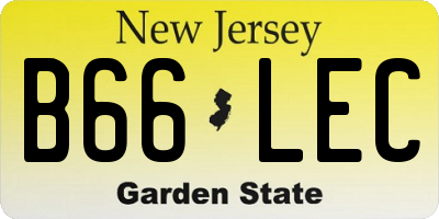 NJ license plate B66LEC
