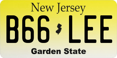 NJ license plate B66LEE