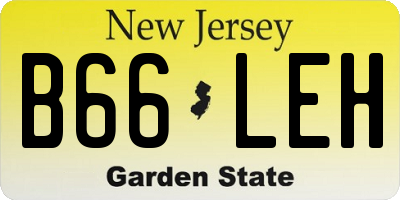 NJ license plate B66LEH