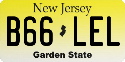 NJ license plate B66LEL