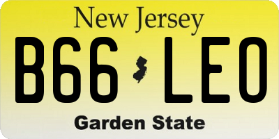 NJ license plate B66LEO