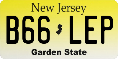 NJ license plate B66LEP