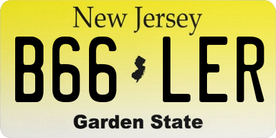 NJ license plate B66LER