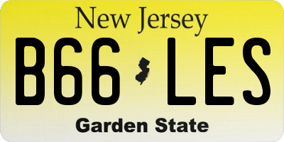 NJ license plate B66LES