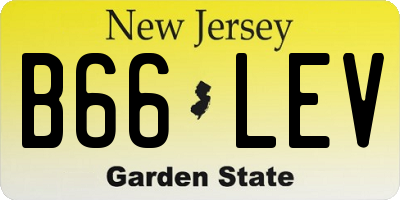 NJ license plate B66LEV