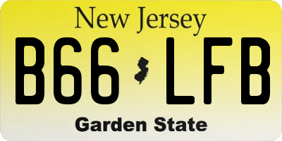 NJ license plate B66LFB