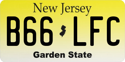 NJ license plate B66LFC