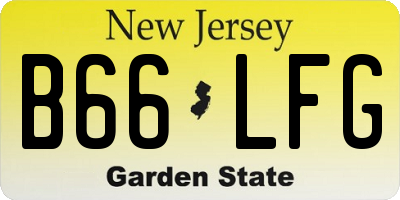 NJ license plate B66LFG