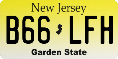 NJ license plate B66LFH