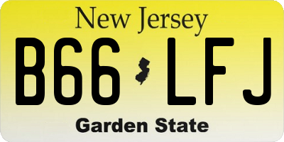 NJ license plate B66LFJ