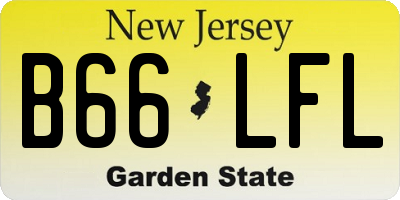 NJ license plate B66LFL