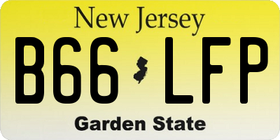 NJ license plate B66LFP