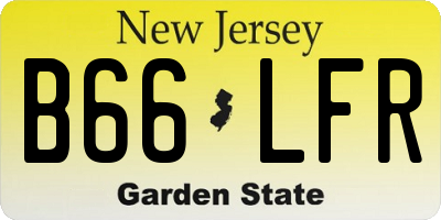 NJ license plate B66LFR