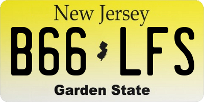 NJ license plate B66LFS