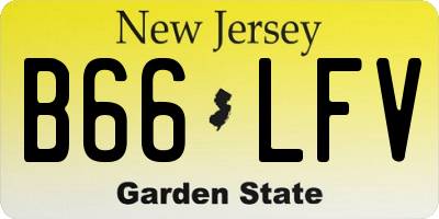 NJ license plate B66LFV