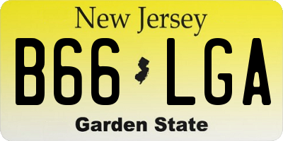 NJ license plate B66LGA