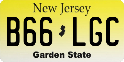 NJ license plate B66LGC