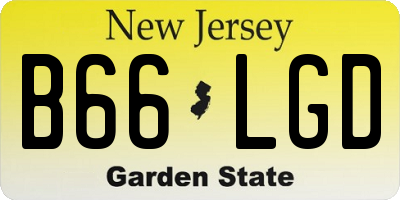 NJ license plate B66LGD