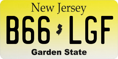 NJ license plate B66LGF