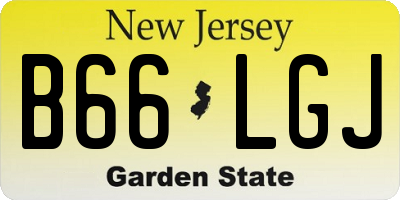 NJ license plate B66LGJ