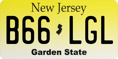 NJ license plate B66LGL