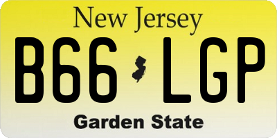 NJ license plate B66LGP