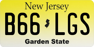 NJ license plate B66LGS