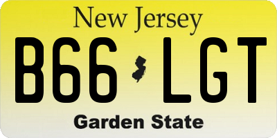 NJ license plate B66LGT