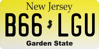NJ license plate B66LGU