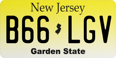 NJ license plate B66LGV