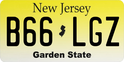 NJ license plate B66LGZ