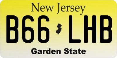 NJ license plate B66LHB