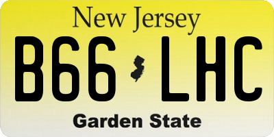 NJ license plate B66LHC