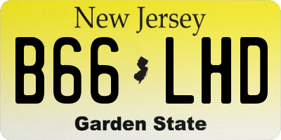 NJ license plate B66LHD