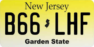 NJ license plate B66LHF