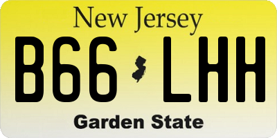 NJ license plate B66LHH
