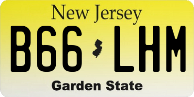NJ license plate B66LHM