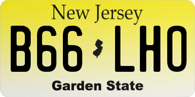 NJ license plate B66LHO