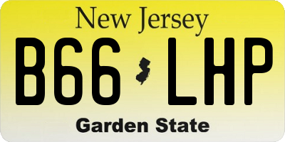 NJ license plate B66LHP