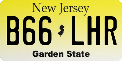NJ license plate B66LHR