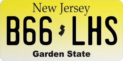 NJ license plate B66LHS